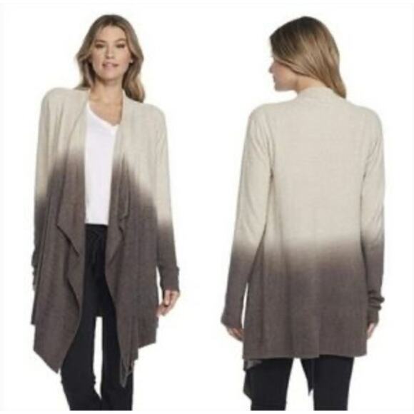 Barefoot Dreams Cozychic Lite Calypso Bamboo Drape Ombre Cardigan - Picture 1 of 6